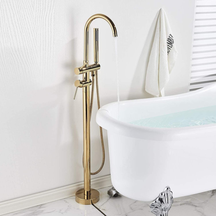 Belfry Bathroom Zehr Freestanding Waterfall Clawfoot Bath Tap Wayfair
